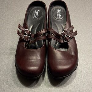 Sanita Women's Dark Brown Leather Mules